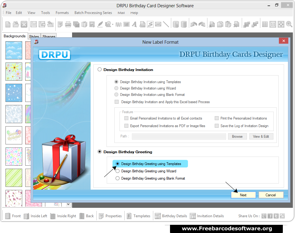 Birthday Cards Designing Software