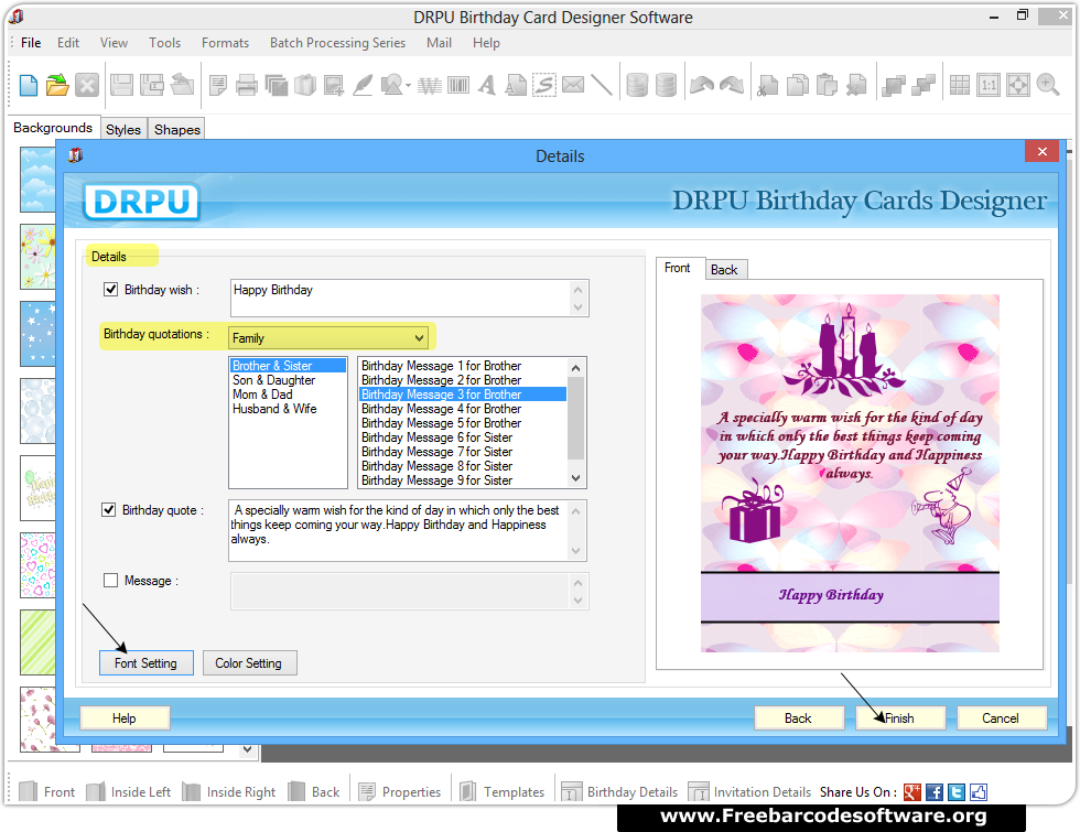 Birthday Cards Designing Software