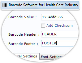 Healthcare industry barcode maker software