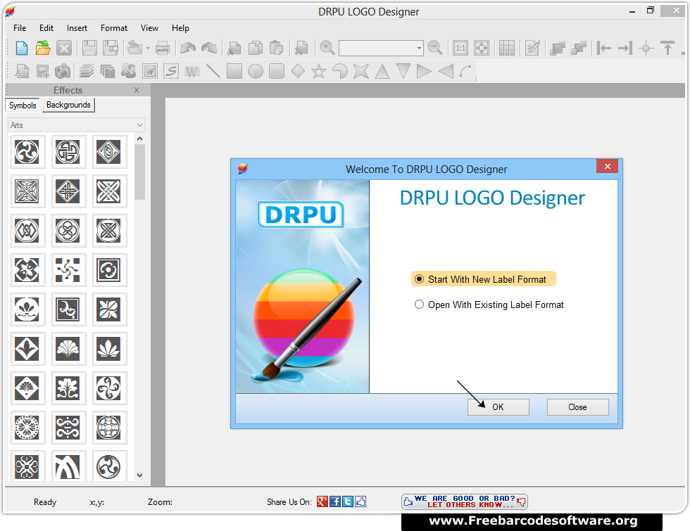 Logo Design Software Screenshots - FreeBarcodeSoftware