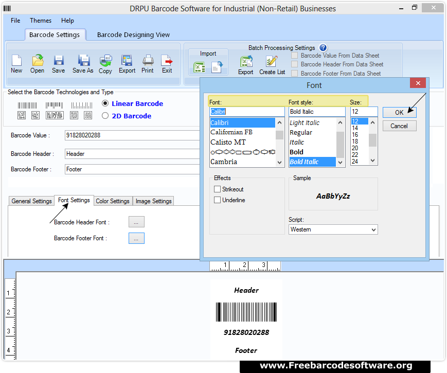 Manufacturing Barcode