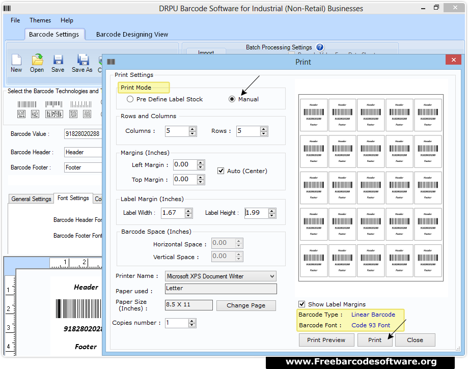 Manufacturing Barcode