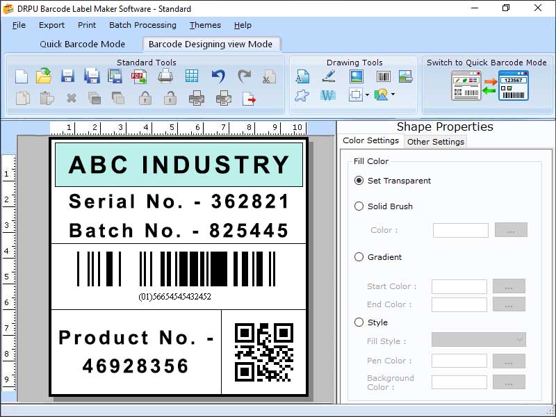 Advanced Barcode Printing Program