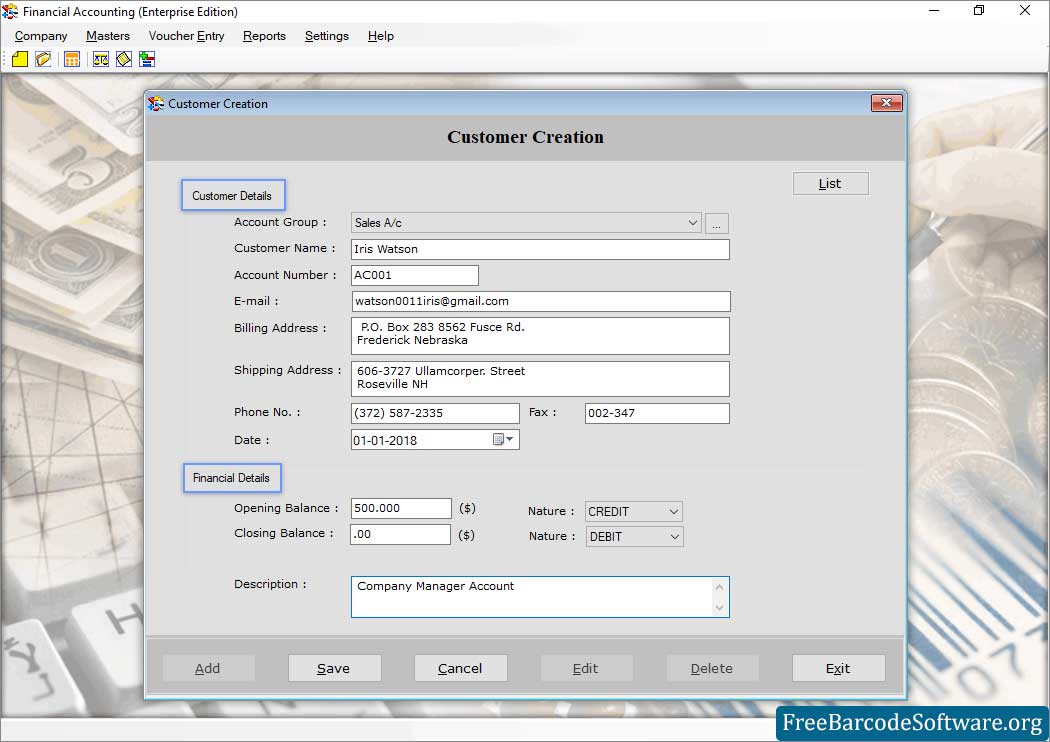Customer Creation Customer Creation