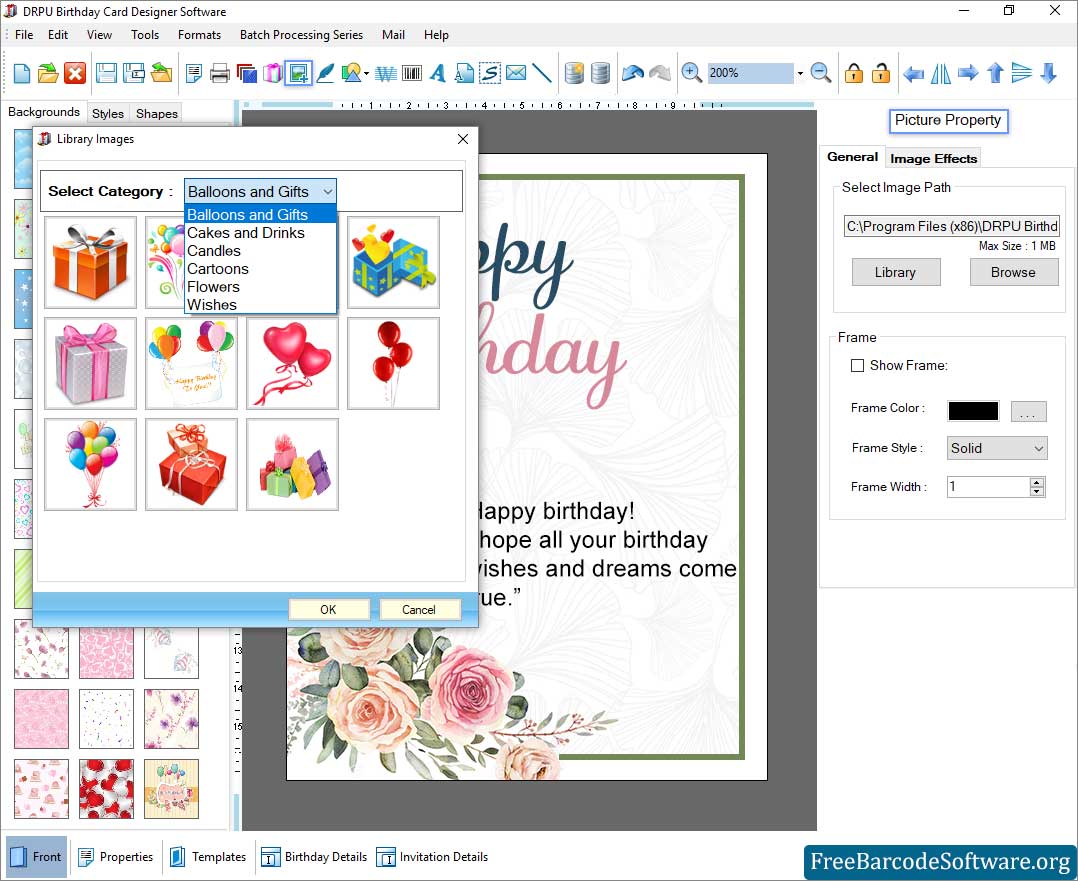 Birthday Cards Designing Software