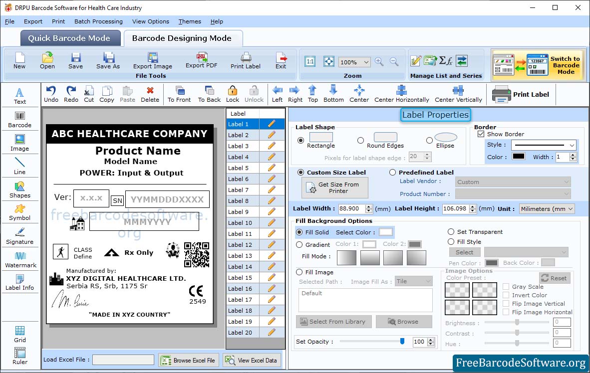 Card Properties Healthcare Card Properties