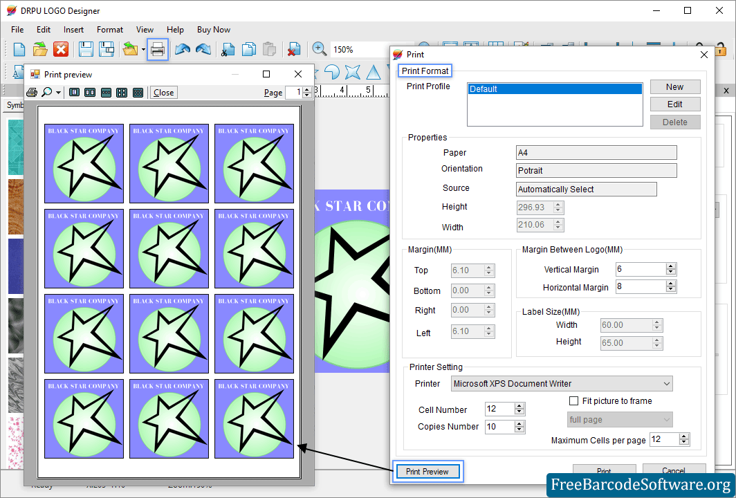 Print Preview Logo Design Software