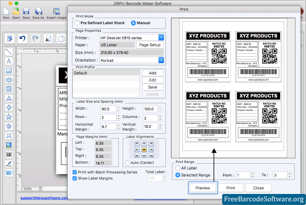 Print Preview Mac Barcode Print Preview