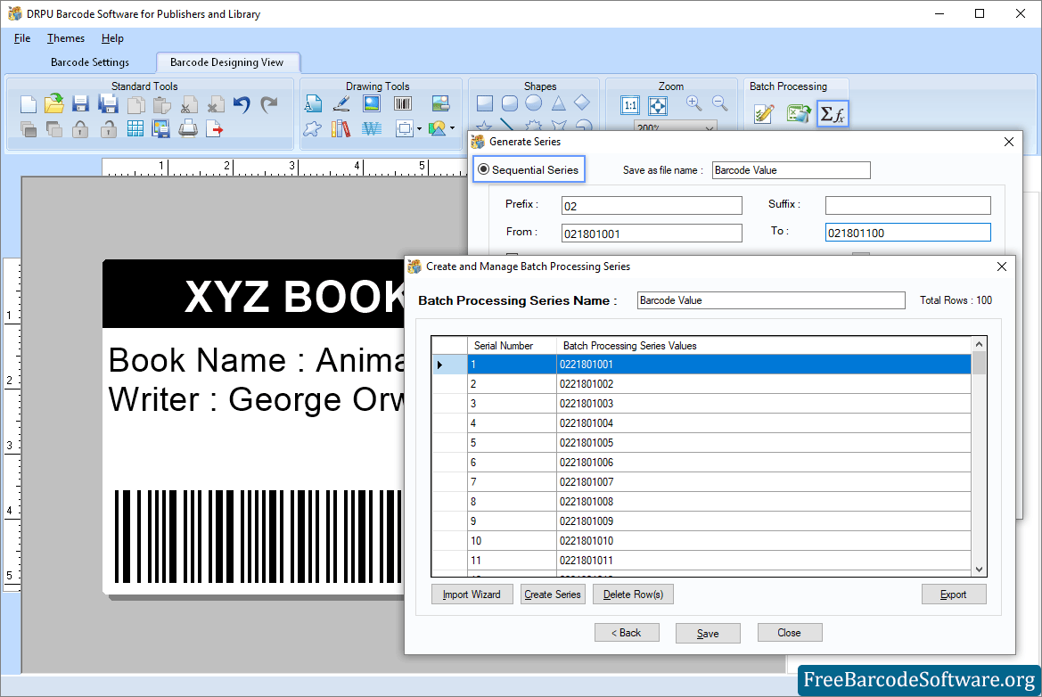 Publishers and Library Barcode Software