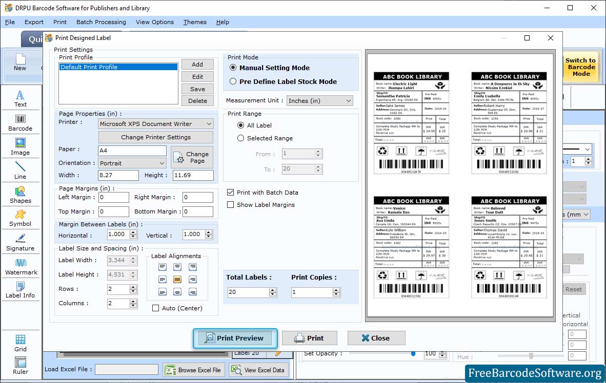 Print Preview Publishers Barcode Print Preview