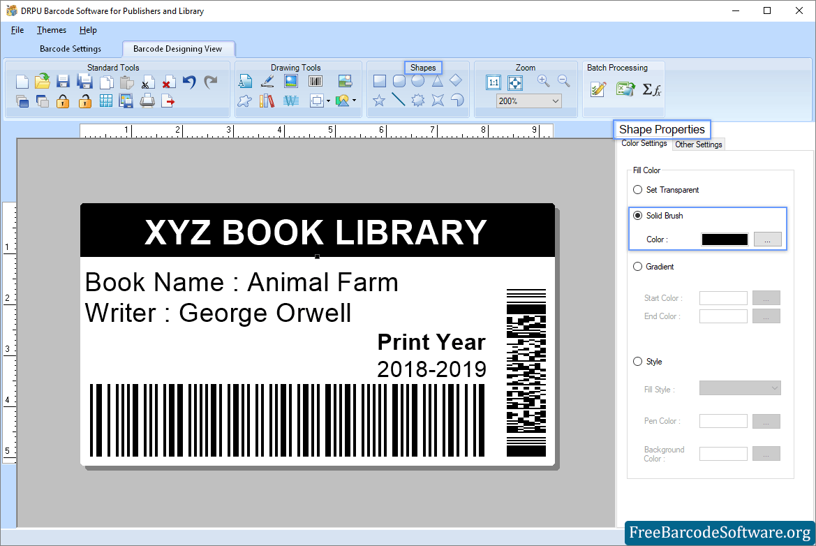 Shape Property Publishers Barcode Shape Property