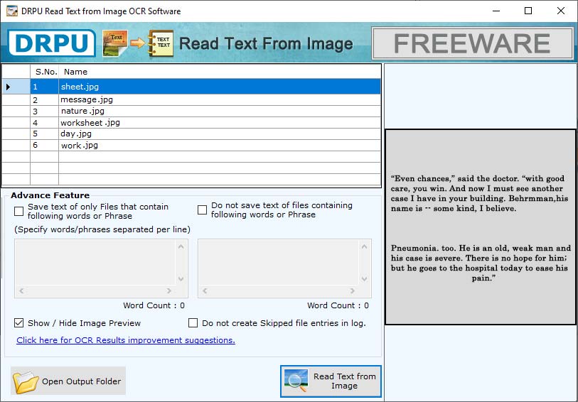 Read Text Freeware Image