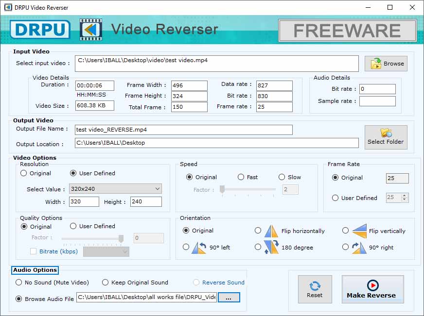 Select Audio Options