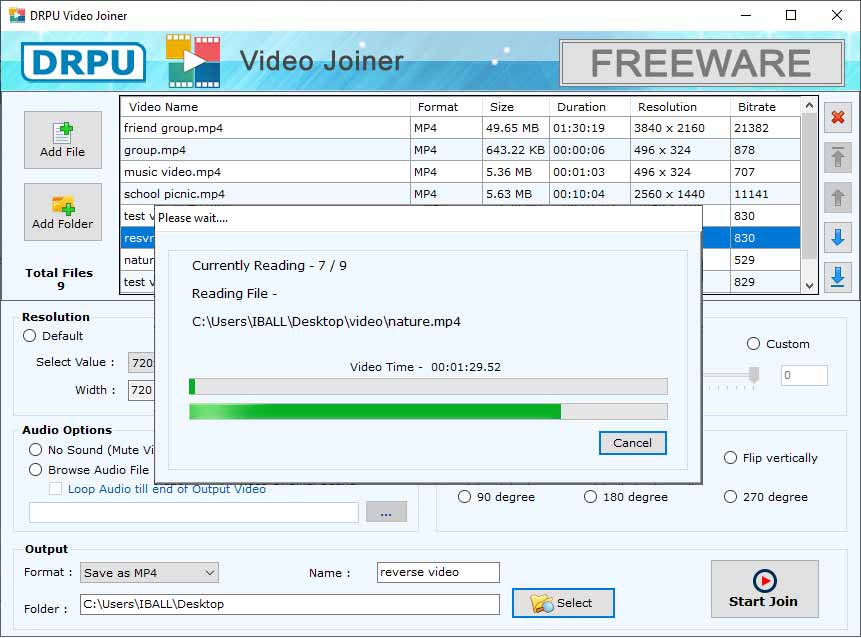 Start Video Joiner Process