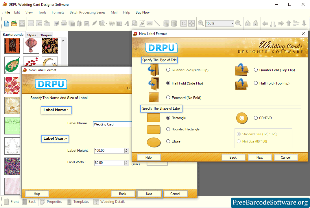 New Label Format Wedding Card Maker Software
