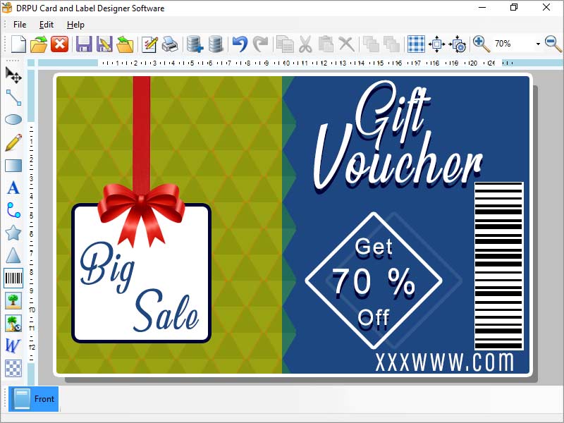 Screenshot of Custom Discount Coupons Designing Tool