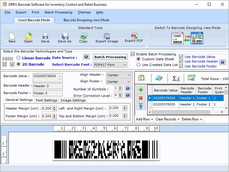 Screenshot of Retail Product Barcode Labeling Software