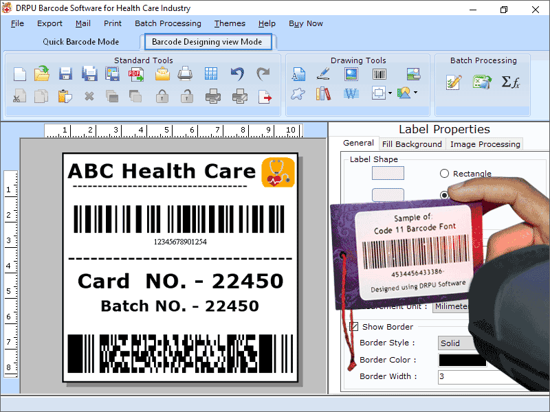 Screenshot of Pharmaceutical Labeling Software