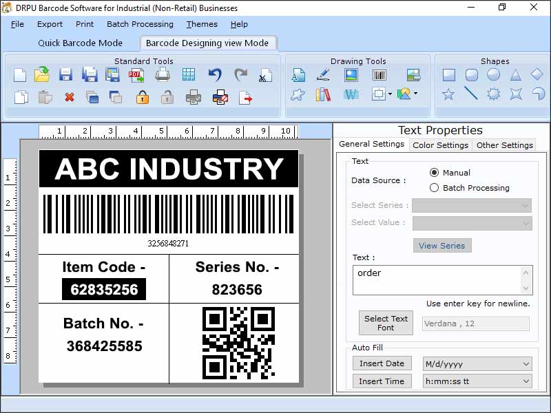 Screenshot of Warehousing Barcode Designing Software 9.2.3.1