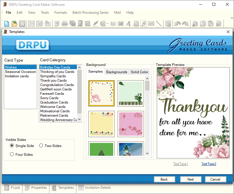 Windows Greeting Card Designing Tool screenshot Windows Greeting Card Designing Tool screenshot