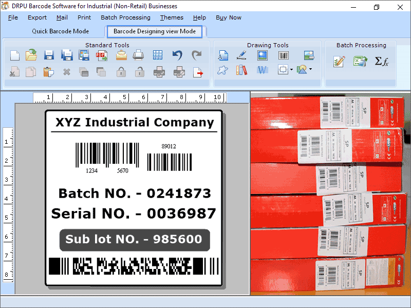 Screenshot of Warehouse Stock Labeling Software