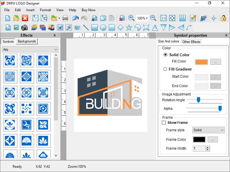 Screenshot of Commercial Brand Logo Creator Software