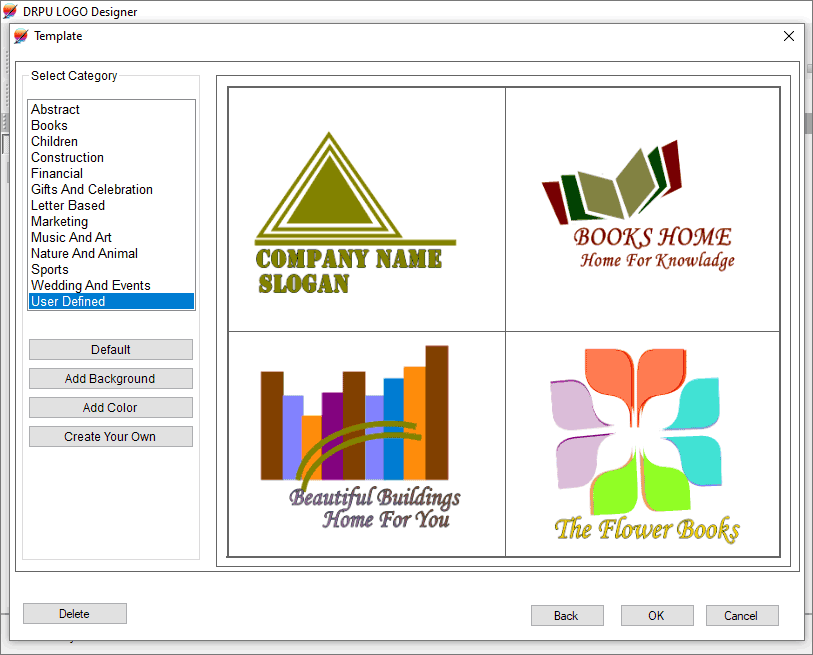 Screenshot of Professional Logo Designing Application