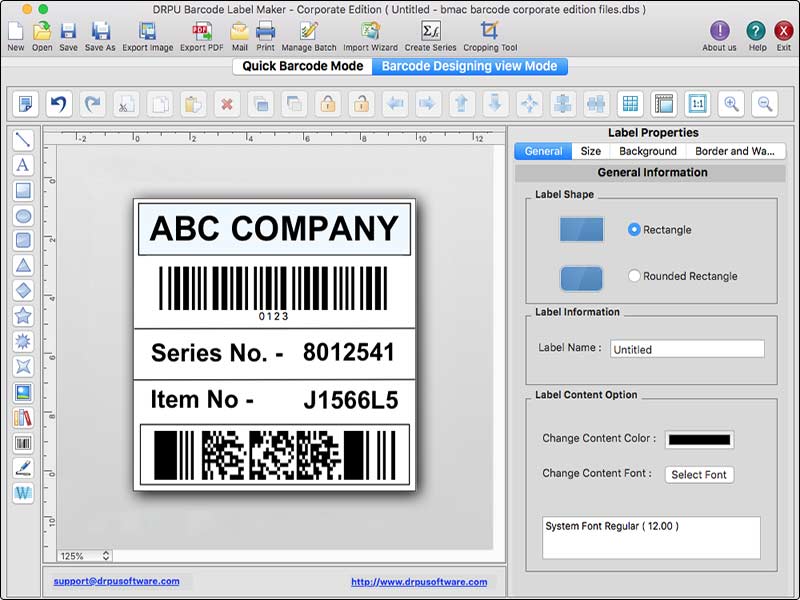 Mac OS X Barcode Generating Software