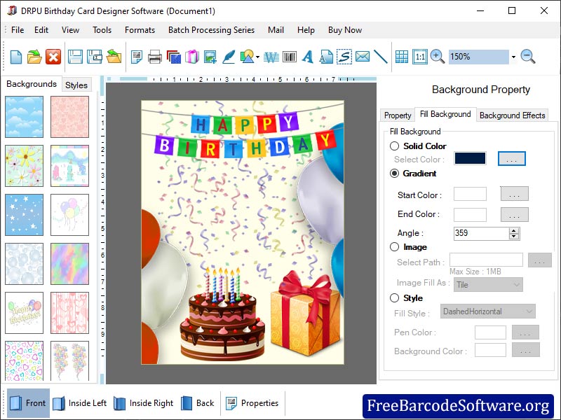 Birthday Card Designing Software screenshot Birthday Card Designing Software screenshot