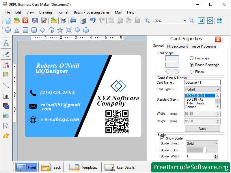 Design Business Card Software screenshot Design Business Card Software screenshot