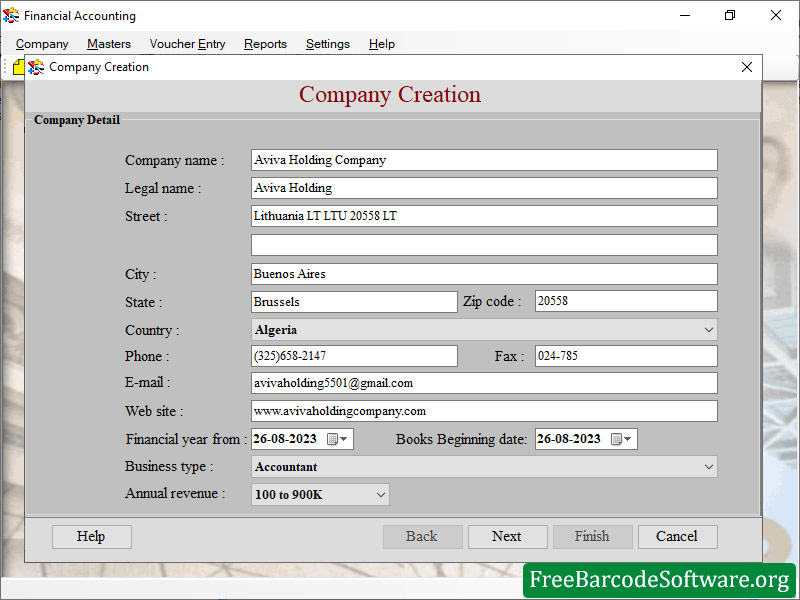 Free Barcode Accounting Software